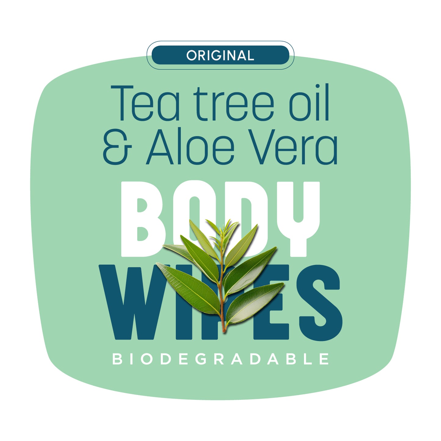 Bar-D Cleansing Face & Body Wipes- Biodegradable with Tea Tree Oil & Aloe Vera (20 Count/Box)