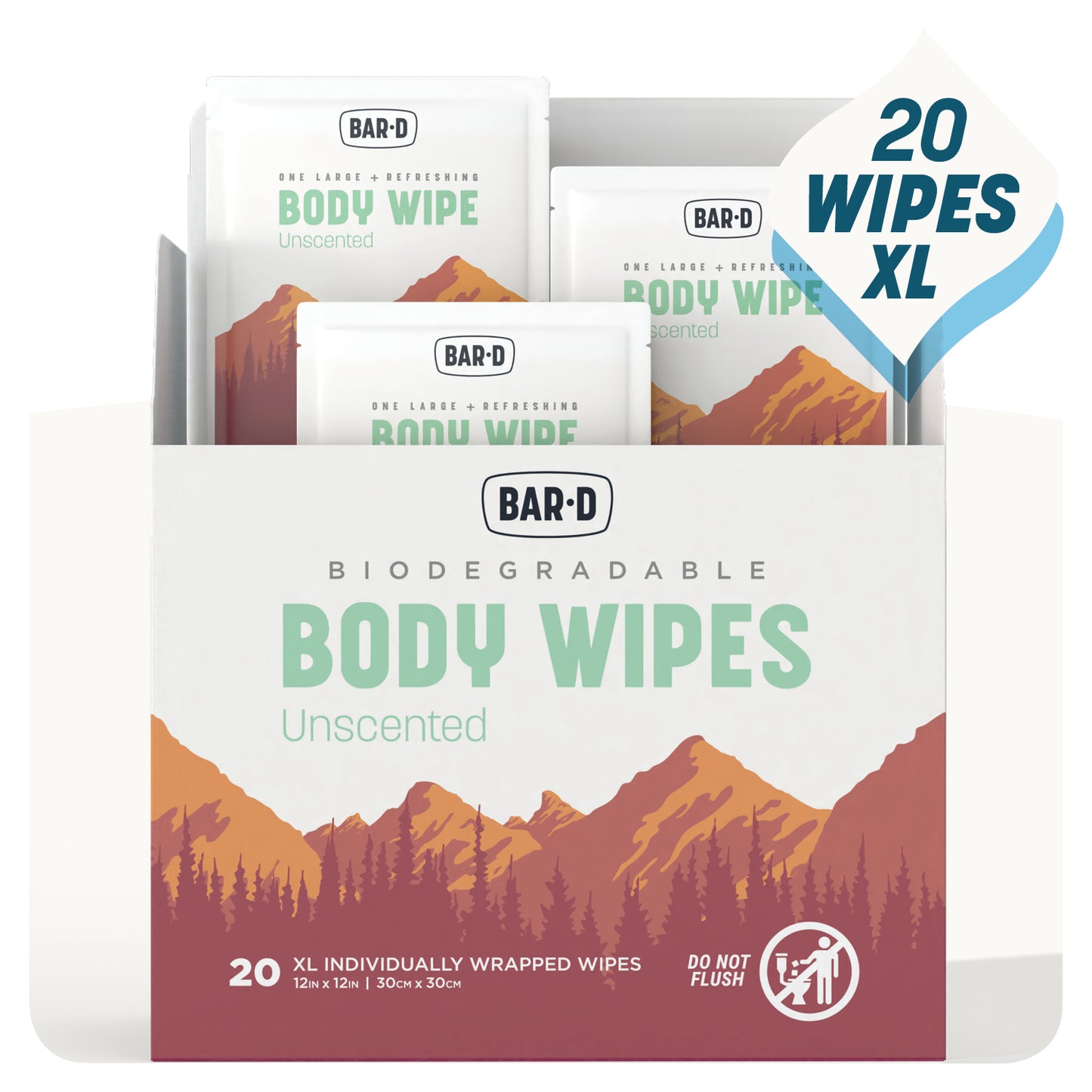 Full Body Wipes Bundle Pack-80 I Aloe Vera, Mint, Unscented, Chamomile | 20 Individually Wrapped Wipes x 4