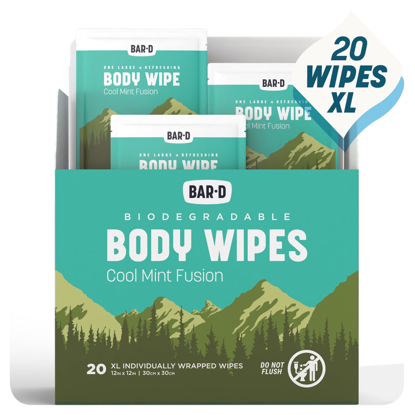 Full Body Wipes Bundle Pack-80 I Aloe Vera, Mint, Unscented, Chamomile | 20 Individually Wrapped Wipes x 4