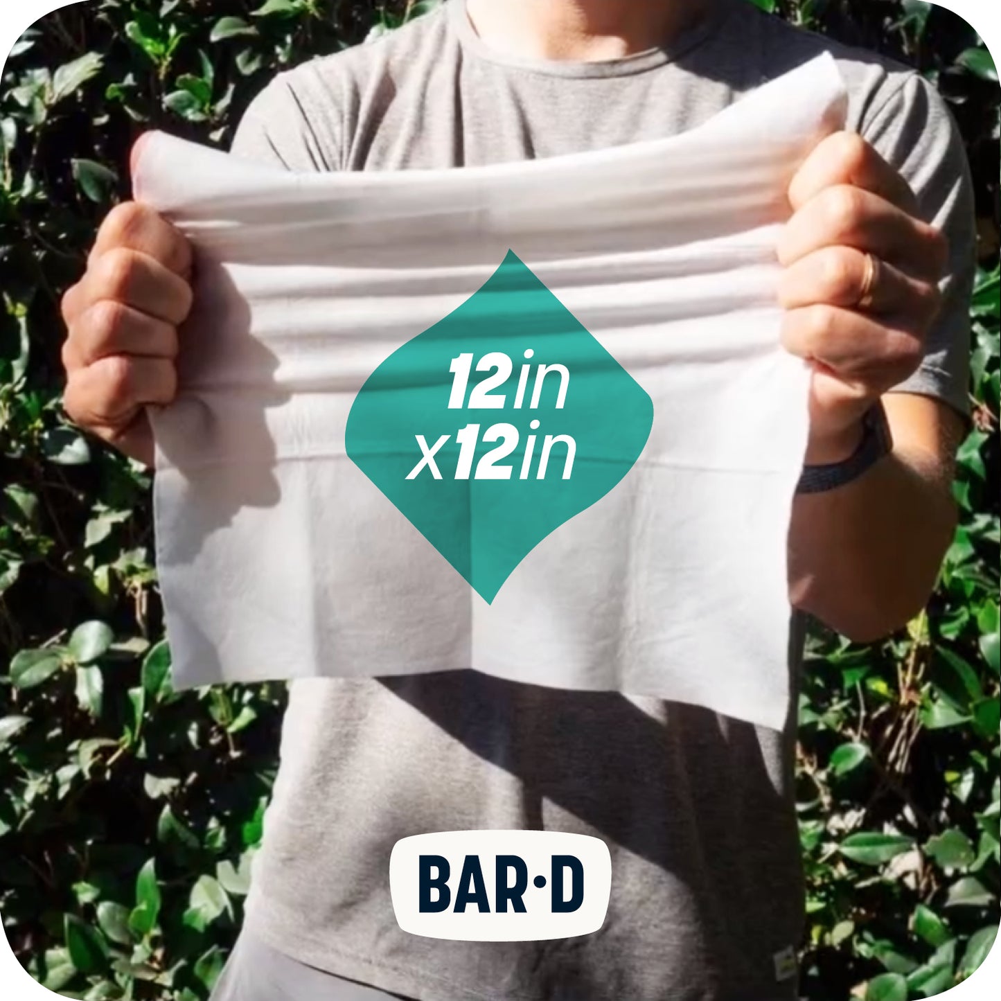 Bar-D Cleansing Face & Body Wipes for Women and Men - Biodegradable Shower Wipes, 12x12 Inch, Pack of 20 (20 Count/Box), Mint scent